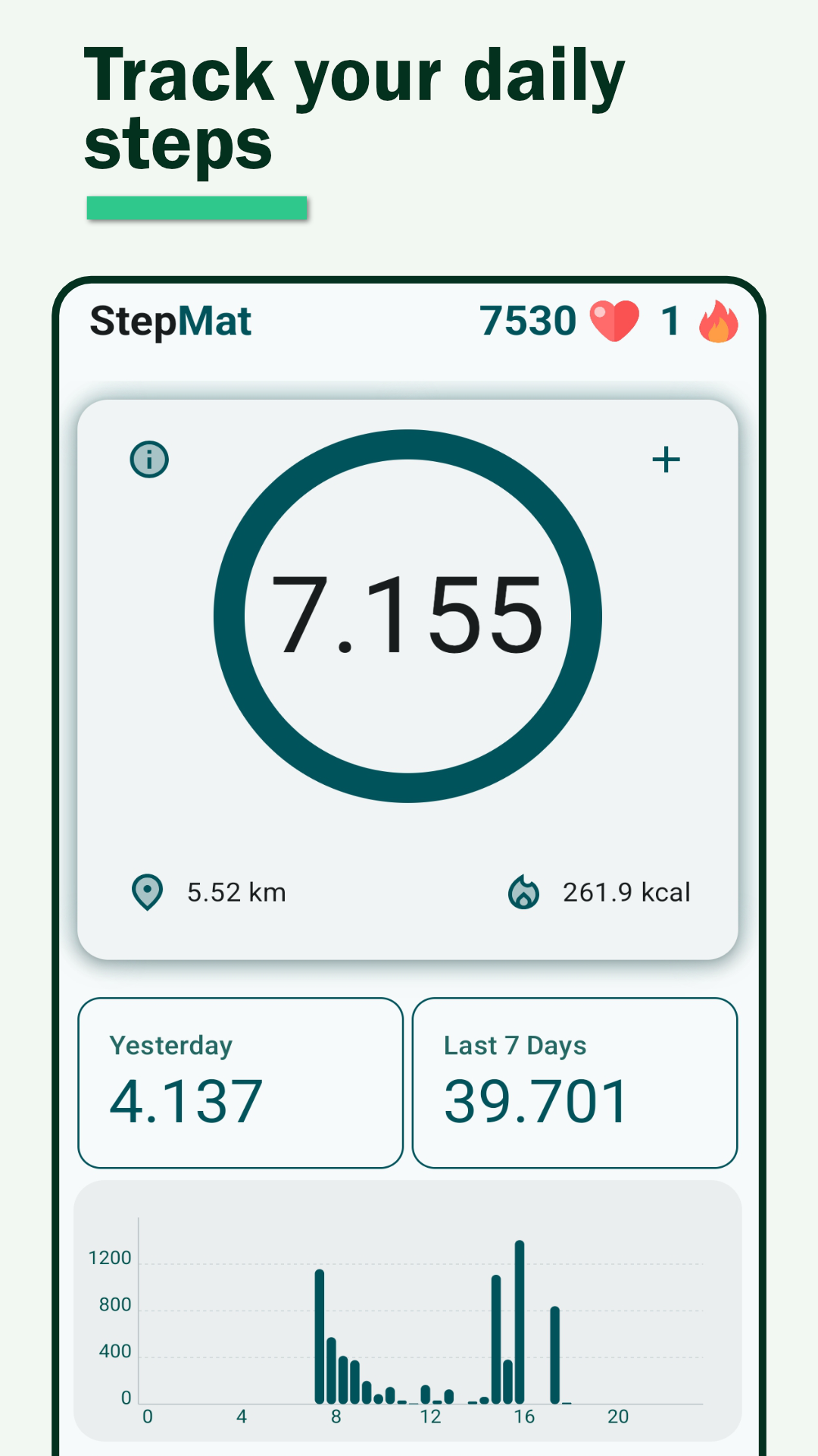 StepMat app screenshot 2